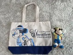 東京ディズニー バケーションパッケージ トートバッグ　ぬいぐるみ　2点セット