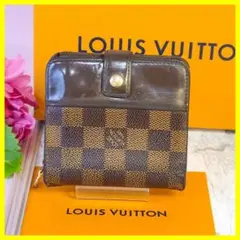 ★定番★ ヴィトン ダミエ コンパクトジップ 折り財布