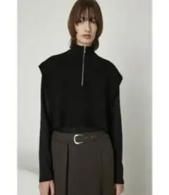 Rib knit neck parts