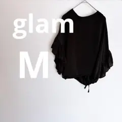 美品✨フリル付きブラックトップス 【M】 サイズ