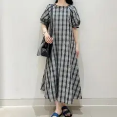 green label relaxingユナイテッドアローズ　チェックワンピース