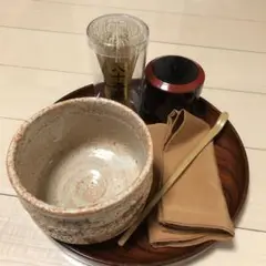 お手前セット 抹茶碗 茶杓 お棗 帛紗