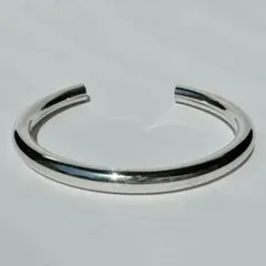 Sterling Silver Round Hollow Bangle