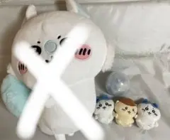 ちいかわももんがぬいぐるみ　ハチワレ　くりまんじゅう手乗りマスコット