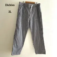 美品 Dickies ヒッコリーストライプ ワークパンツ 3L 綿100%