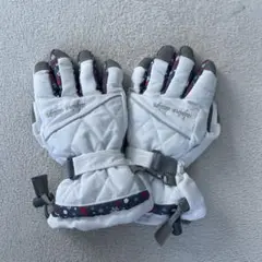 スキーグローブ 防水 ホワイト キルティング