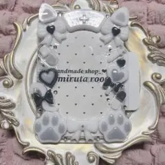 ♡No.12♡ ナース 猫 トレカケース 硬質ケース ホワイト×ブラック