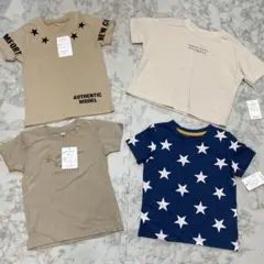星柄プリント ベージュ Tシャツ サイズ95