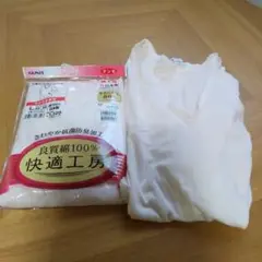 GUNZE 綿100% Vネック長袖シャツ Lサイズ　おまけ付き　2枚セット