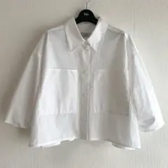 IENA イエナ maison FABRICAクロップドシャツ ホワイト