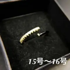 【11月8日削除予定】指輪リング黒ブラックきれいめ綺麗め金色韓国ハンドメイド