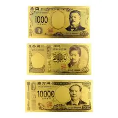 金運 24K 北里柴三郎 津田梅子 渋沢栄一 令和 金の新紙幣セット 一万円札