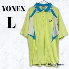 YONEXヨネックス 半袖スポーツウェア◆ポロシャツ 刺繍ロゴ L◆T362