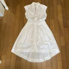 DIESEL ノースリーブシャツワンピース ホワイト