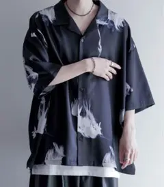 【美品】Nilway ドレープオーバーサイズシャツ 花柄 総柄 XL 百合柄