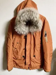 Schott N-3B フライトジャケット 38 ナイロン オレンジ