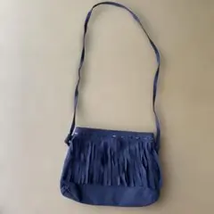 fillot de bebe キッズフリンジショルダーバッグ　グレー