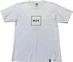 美品★ハフHUF♂ピュアコットン胸プリントTシャツ★白