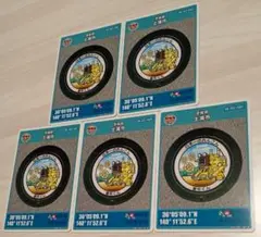 茨城県　土浦市　マンホールカード　F001　第24弾　初期ロット　5枚セット