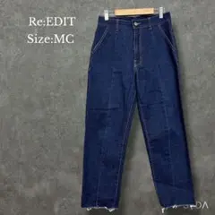 リエディ【MC】バックベンツストレートリサイクルデニム カットオフ 低身長M