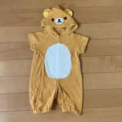 クマのフード付きロンパース 70cm