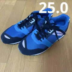 adidas スニーカー 25.0 青ピンク