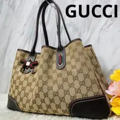 【美品】GUCCI プリンシー シェリーライン トートバッグ GG柄