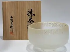【茶道具】上野良樹造　ガラス蓋置　陶象造　花鳥画蓋置セット 茶道具】上野良樹造 ガラス蓋置 陶象造 花鳥画蓋置セット