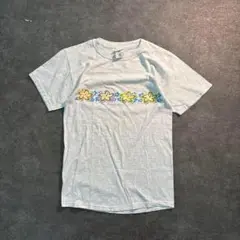 7SM2 ハイビスカス　ハワイ　90'sプリントTシャツ　S 古着