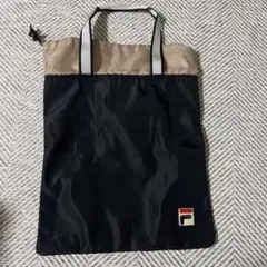 FILA トートバッグ 黒/ベージュ