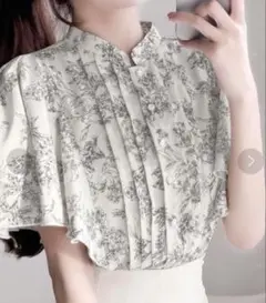 フラワープリント 半袖シャツ