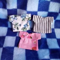 ねんどろいどどーる用服　Tシャツ　柄物３枚セット