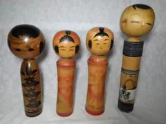 伝統工芸品 こけし 4体 昭和レトロ ビンテージ