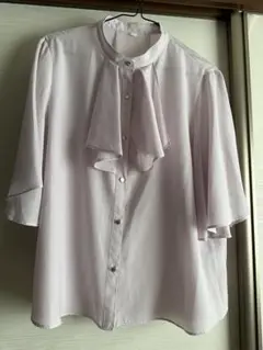 ピンク色 半袖ブラウス Lサイズ