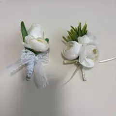 【新品未使用】　ブートニア　②個セット