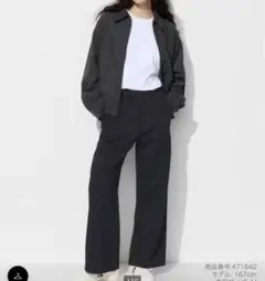 UNIQLO ドライスウェットワイドパンツ　3XL ブラック　黒