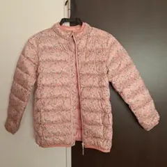 HUSHUSH ピンク花柄ダウンコート 150