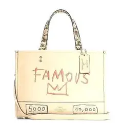 新品 コラボ COACH コーチ バスキア ショルダー トート バッグ