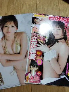 ヤングチャンピオン　優木まおみクリアファイル/表紙グラビアページ切抜　2種