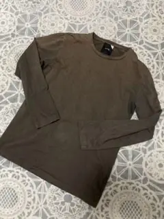 ATON エイトン コットン カットソー Tシャツ カーキブラウン