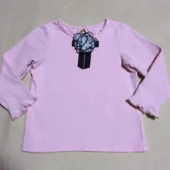 ケイト スペード 花飾り 長袖Tシャツ 100cm ピンク kate spade