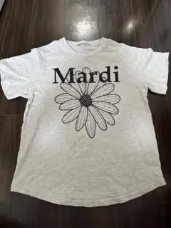 Mardi 花柄 Tシャツ グレー