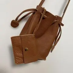 ブラウンレザーショルダーバッグ