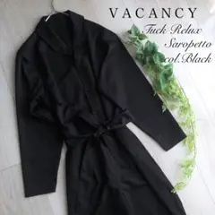 【美品】 VACANCY サロペット オールインワン ブラック タックリラックス