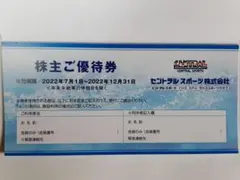 セントラルスポーツ 株主優待券 2枚セット