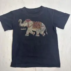 タイランドTシャツ　Thailand ブラック　タグなし　M相当　フェード