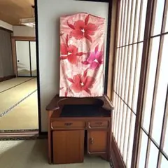 天然木 鏡台 ドレッサー 姿見 椅子付