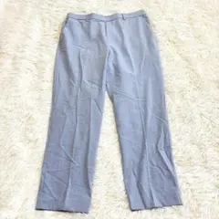6498 美品✨ストレッチテーパードパンツ XL カジュアルパンツ ゆったり 青