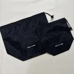 COMME CA DU MODE コムサデモード 巾着 ナイロン巾着 黒