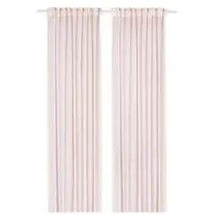 IKEA ステンフロー レースカーテン 1組 ピンク 145×250cm